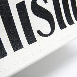 Pre Owned Christian Dior Black White Book Medium Leather Tote Bag