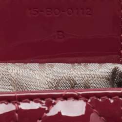 Dior Fuchsia Cannage Patent Leather Large Lady Dior Tote