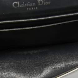 Pre Owned Dior Silver Cannage Patent Leather Baby Diorama Chain Bag