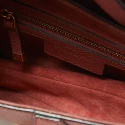 Pre Owned Dior Pink Leather Saddle Bag