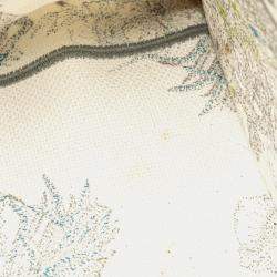 Christian Dior White Multicolor Jacquard Dior Reve D'Anfini Book Tote Bag