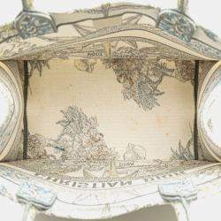 Christian Dior White Multicolor Jacquard Dior Reve D'Anfini Book Tote Bag
