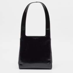 Dior Black Patent Leather Flap Tote