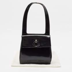 Dior Black Patent Leather Flap Tote