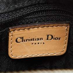 Dior Multicolor Graphic Printed Fabric and Leather Shoulder Bag