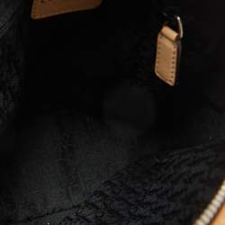 Dior Multicolor Graphic Printed Fabric and Leather Shoulder Bag