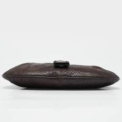 Pre Owned Dior Brown Leather and Python Vintage Baguette Bag