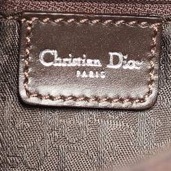 Pre Owned Dior Brown Leather and Python Vintage Baguette Bag