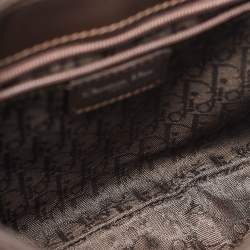 Pre Owned Dior Brown Leather and Python Vintage Baguette Bag