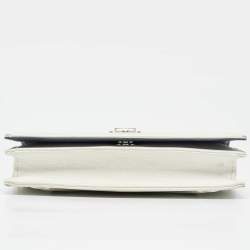 Pre Owned Dior White Cannage Leather Diorama Wallet On Chain