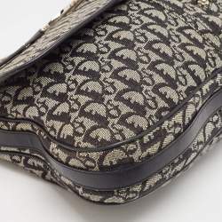 Dior Black Diorissimo Canvas and Leather CD Logo Flap Messenger Bag