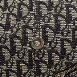Dior Black Diorissimo Canvas and Leather CD Logo Flap Messenger Bag