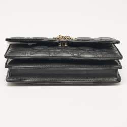 Dior Black Cannage Leather Mini My Dior Top Handle Bag