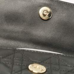Dior Black Cannage Leather Mini My Dior Top Handle Bag