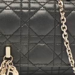 Dior Black Cannage Leather Mini My Dior Top Handle Bag