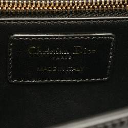 Dior Black Glossy Leather Montaigne 30 Flap Shoulder Bag