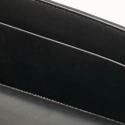 Dior Black Glossy Leather Montaigne 30 Flap Shoulder Bag