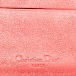 Dior Pink Cannage Patent Leather Lady Dior Bifold Wallet