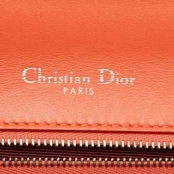 Dior Coral Orange Leather Small Diorama Shoulder Bag