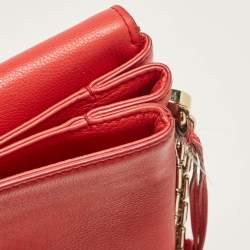 Pre Owned حقيبة كتف ديور ديولينغ جلد أسود كاناج مبطن كبيرة