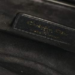 Pre Owned Dior Black Leather Mini Saddle Bag