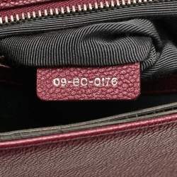 Dior Burgundy Leather Large Diorama Flap Shoulder Bag
