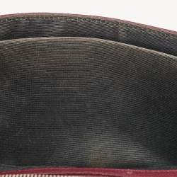 Dior Burgundy Leather Large Diorama Flap Shoulder Bag
