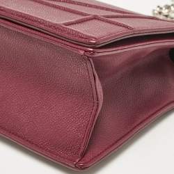 Dior Burgundy Leather Large Diorama Flap Shoulder Bag