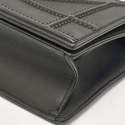 Pre Owned Dior Black Ultra Matte Leather Medium Diorama Shoulder Bag