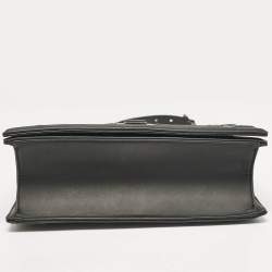 Pre Owned Dior Black Ultra Matte Leather Medium Diorama Shoulder Bag