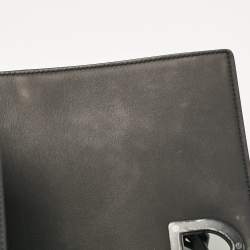 Pre Owned Dior Black Ultra Matte Leather Medium Diorama Shoulder Bag