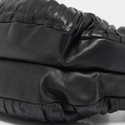 Pre Owned Dior Black Leather Plisse Tote