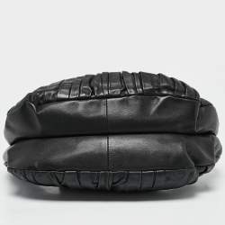 Pre Owned Dior Black Leather Plisse Tote