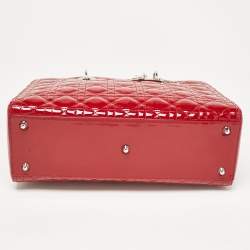 Pre Owned حقيبة ديور ليدي ديور جلد فوشيا كبيرة