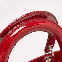 Pre Owned حقيبة ديور ليدي ديور جلد فوشيا كبيرة