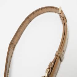 Pre Owned Dior Gold Microcannage Patent Leather Medium Diorama Flap Shoulder Bag