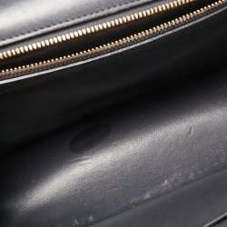 Pre Owned Dior Gold Microcannage Patent Leather Medium Diorama Flap Shoulder Bag