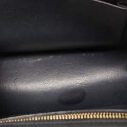 Pre Owned Dior Gold Microcannage Patent Leather Medium Diorama Flap Shoulder Bag