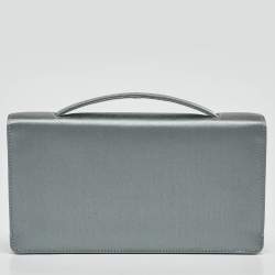 Dior Grey Satin D-Bee Clutch