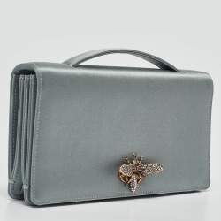 Dior Grey Satin D-Bee Clutch