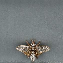 Dior Grey Satin D-Bee Clutch