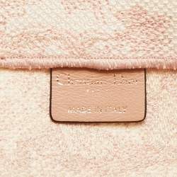 Dior Pink Embroidered Canvas Small Dioriviera Toile De Jouy Book Tote 