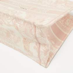 Dior Pink Embroidered Canvas Small Dioriviera Toile De Jouy Book Tote 