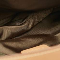 Pre Owned Dior Green/Tan Oblique Canvas Saddle Bag