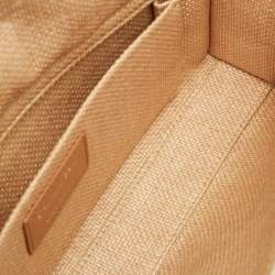 Pre Owned Dior Tan/Natural Cannage Straw Medium Lady D-Joy Tote