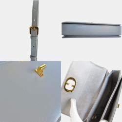 Dior Grey  Leather 30 Montaigne Shoulder Bag