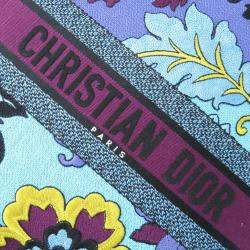 Dior Blue/Purple Canvas  Book Tote Large Tote Bag