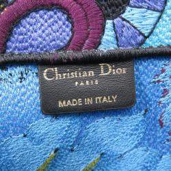 Dior Blue/Purple Canvas  Book Tote Large Tote Bag
