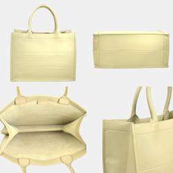 Pre Owned Dior Beige  Leather Book Tote Medium Tote Bag