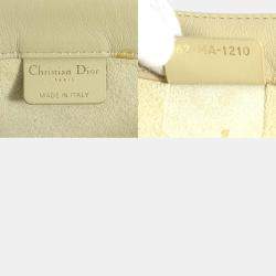 Pre Owned Dior Beige  Leather Book Tote Medium Tote Bag